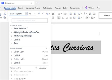 Fontes De Letra Cursiva No Word