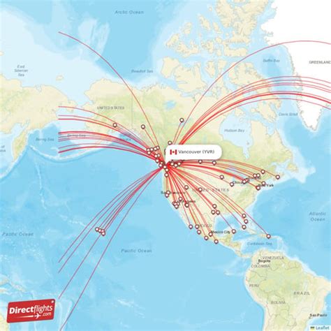 Direct Flights From Vancouver Destinations Yvr Canada