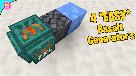 4 *EASY* Basalt Generator's | Minecraft - YouTube