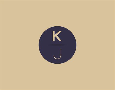 KJ letter modern elegant logo design vector images 19149238 Vector Art ...