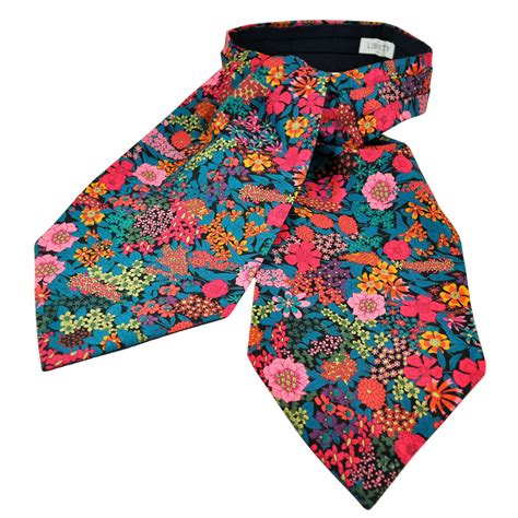 Van Buck Ciara Black Flower Men S Day Cravat Made With Liberty Fabric