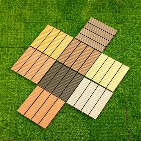 Supply Outdoor Garden Wpc Flooring Decking Tiles Wholesale Factory