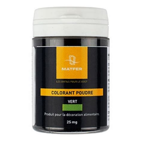 Colorant Alimentaire Vert G Poudre Hydrosoluble Matfer