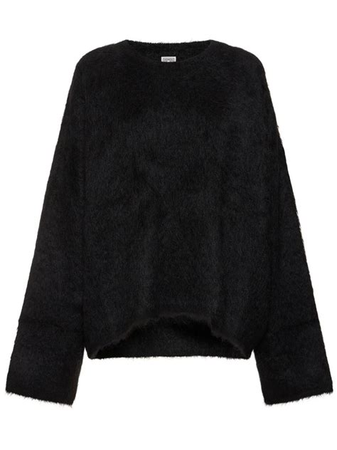 Boxy Alpaca Blend Knit Sweater Toteme Women Luisaviaroma