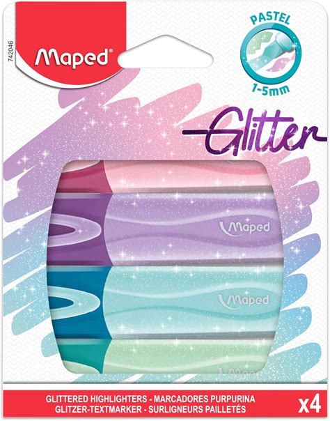 Maped Pochette De Surligneurs Fluopeps Classic Glitter