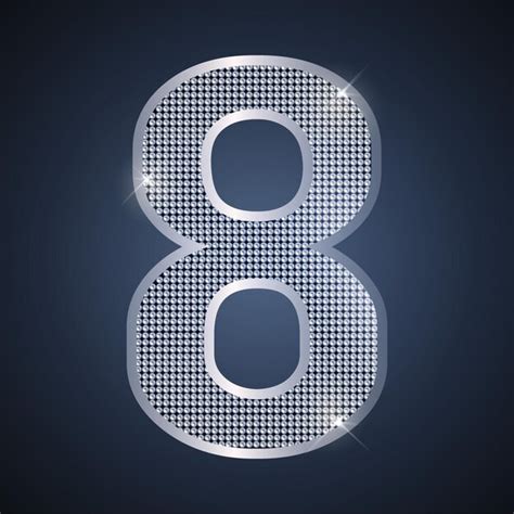 Silver Text Number 8 Images - Free Download on Freepik