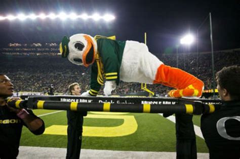 Oregon Ducks Mascot Push Ups