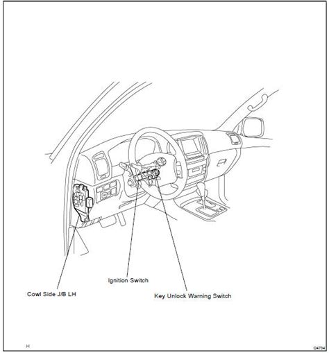 Toyota Land Cruiser Ignition Switch And Key Unlock Warning Switch