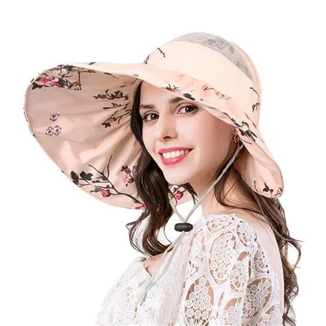 Vbiger Women Sun Hat Foldable Summer Stylish Sunproof Sun Cap Wide Brim