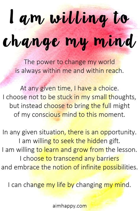 A Healing Affirmation To Change Your Mind Healing Affirmations