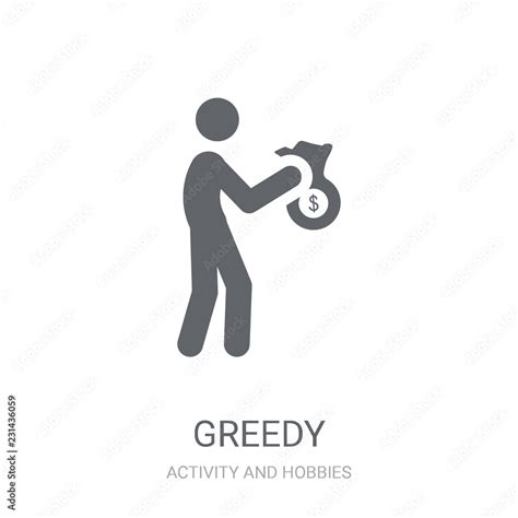 Greedy Icon Trendy Greedy Logo Concept On White Background From