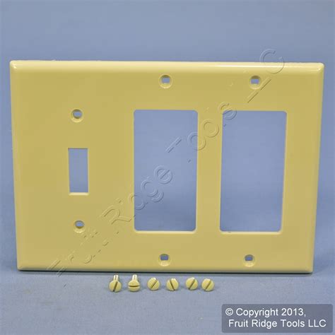 Leviton Ivory 3 Gang Unbreakable Combination Decora Switch Wall Plate 80731 I Ebay