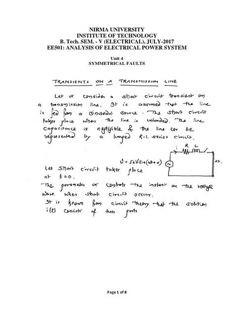 Symmetrical Faults Part I PDF | PDF | Power (Physics) | Electrical ...