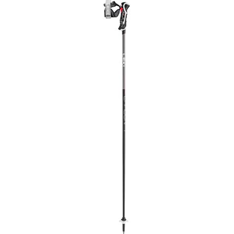 Leki Carbon D Ski Poles Black Dark Anthracite Bright Red