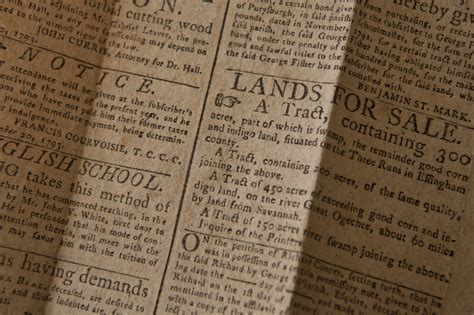 Eighteenth Century Newspaper: Classifieds | ClipPix ETC: Educational ...