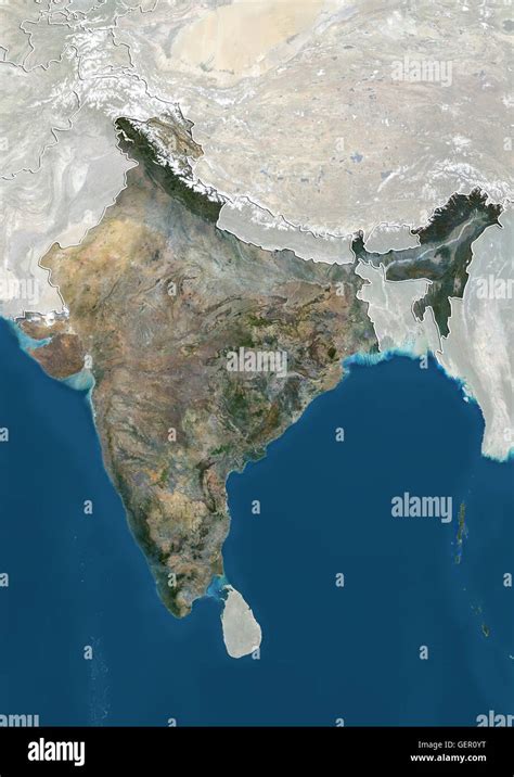 India Satellite Map Maps Of India Images