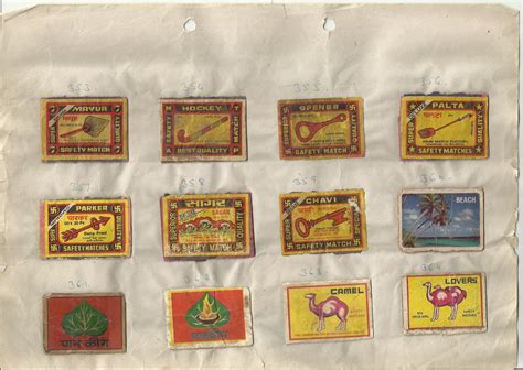 Collections of Dokka Srinivasu: Vintage Match Box Labels sticked on a paper