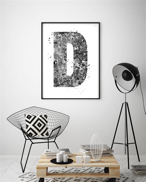 Letter D Wall Decor Letter Art Letter D Print PRINTABLE | Etsy