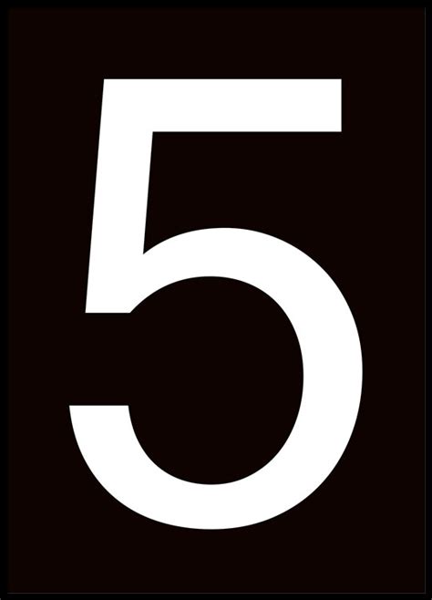 Poster With Number In Black And White