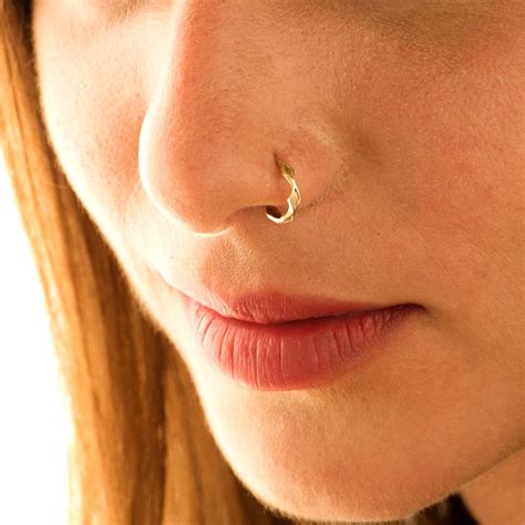 Nose Jewelry Nose Piercing Gold Nose Ring Unique Nose Stud - Etsy Israel