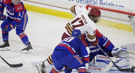 No 1 BC Opens Up Hockey East Play With 32 Win Over UMass Lowell The