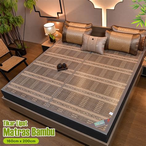 Jual New Tikar Lipat Bambu Karpet Rotan Halus Premium Uk Cm X