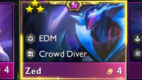 Zed⭐⭐⭐6 Crowd Diver Carry Tft Set 10 Youtube