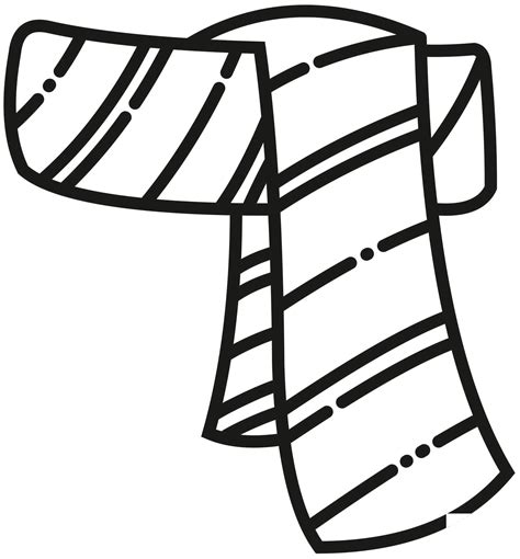 Scarf Coloring Page Colouringpages