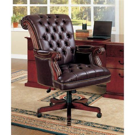 Leather Wood Executive Office Chairs Decordip