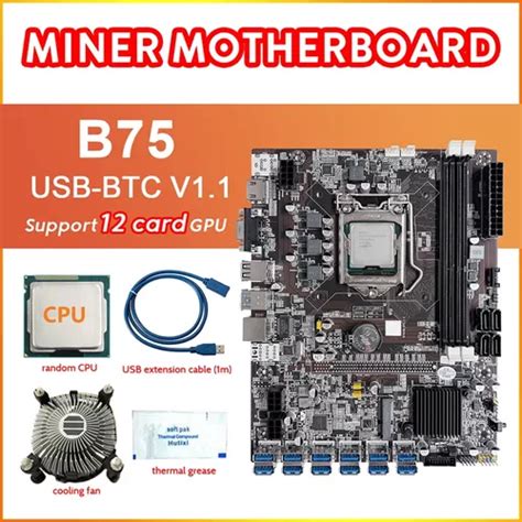 Placa Base B Para Miner A Btc De Cargas Cpu Ventilador Cuotas