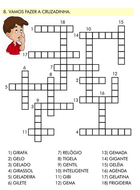 Cruzadinha Português - + 80 Passatempo de Cruzadinhas (Português) para Imprimir