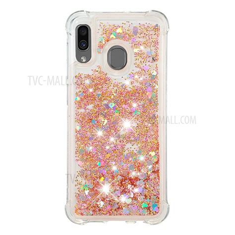 Buy Liquid Glitter Powder Patterned Quicksand Shockproof Tpu Phone Shell For Samsung Galaxy A30