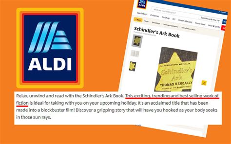 Aldi Apologises For Calling Schindler S List Novel A Work Of Fiction