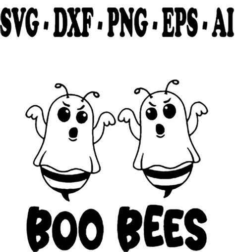 Boo Bees Svg Eps Dxf Png Ai Digital Files High Quality Perfect For Your Design