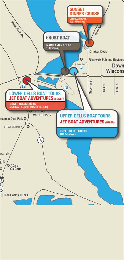 Wi Dells Map