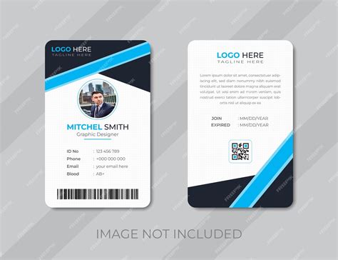 Premium Vector Modern Id Card Design Template