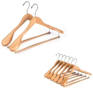 Amazon Luxury Wide Shoulder Wooden Hangers 2 Pack With Locking