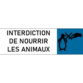 Plaque De Porte Classique Interdiction De Nourrir Les Animaux