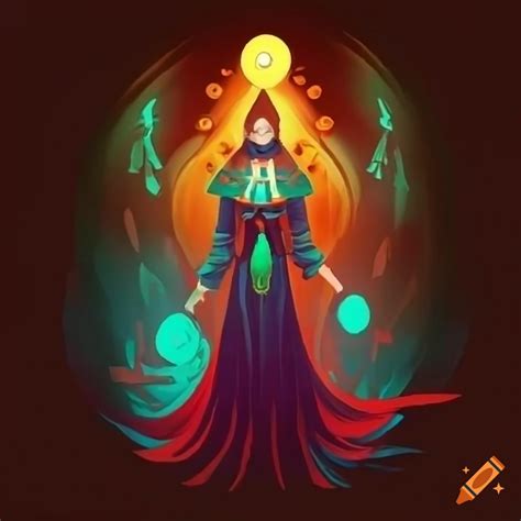 Stylized Illustration Of A Powerful Mage On Craiyon