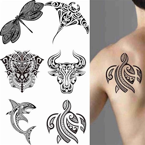 Amazon Dopetattoo Maori Sheets Temporary Tattoos For Men Adults