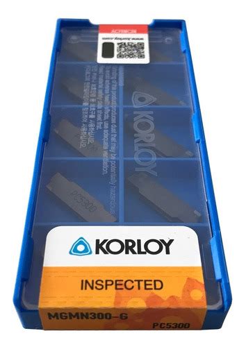 Inserto Pastilha Mgmn 300 G Pc5300 Korloy 10 Unid Parcelamento Sem