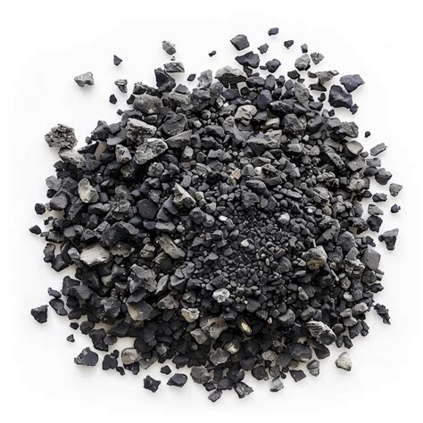 Premium Photo Pile Of Black Coal On White Background