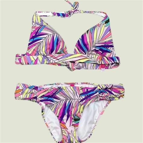 Victoria S Secret Swim Victoria Secrets Multi Color Bikini Top And Bottom Poshmark