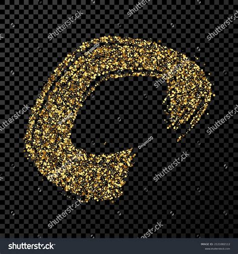 Gold Grunge Brush Stroke Circle Form Stock Vector Royalty Free