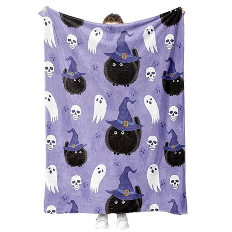 Halloween Throw Blankets Funny Ghost Cute Spooky Cozy Soft Blanket For