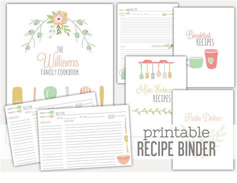 Best Images Of Recipe Book Dividers Free Printables Printable