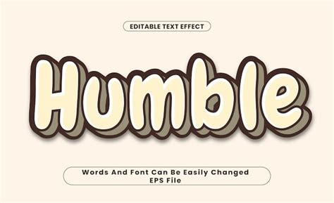 Premium Vector Humble Editable Text Effect Word And Font Can Be Change