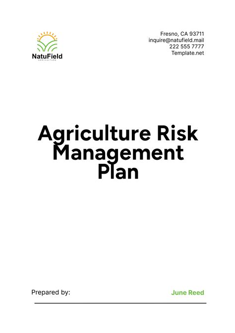 Free Risk Management Plan Templates, Editable and Printable
