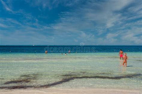 Cancun Mexico Apr Girl In String Tanga Bikini On The Beach On A Sunny Day In Cancun