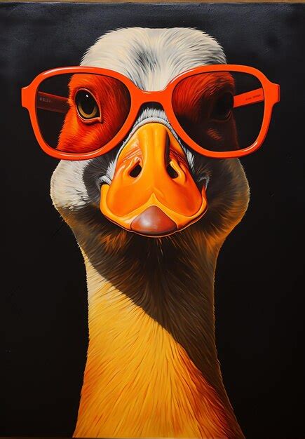 Premium Photo | A duck wearing sunglasses